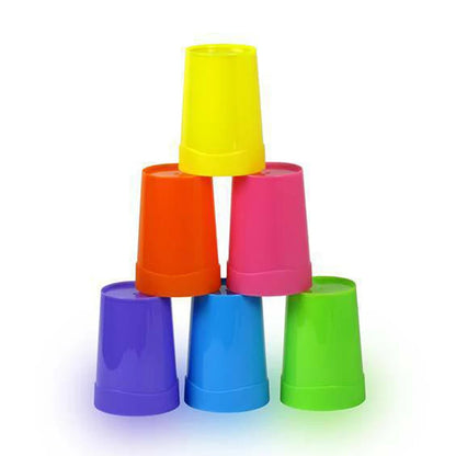 7pcs Rainbow Plastic Cups Set Reusable Water Mug Picnic Travel Trendy Funny Portable Rainbow Suit Cup Party Kids Drink Cup