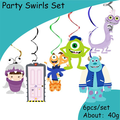 MINISO Monsters University Theme Birthday Party Decoration Party Supplies Hot Videos Scene Decoration Balloon Party Supplies