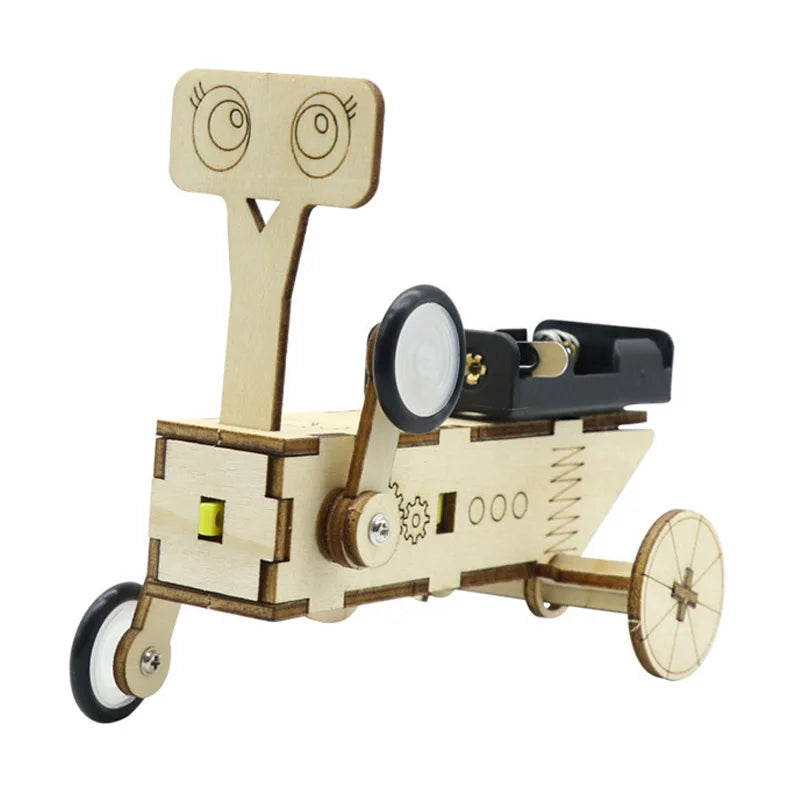 DIY Reptile Robot Electric Wooden Science Experiments Toys for Children Educational Handmade Assemble Toys Boys Girls