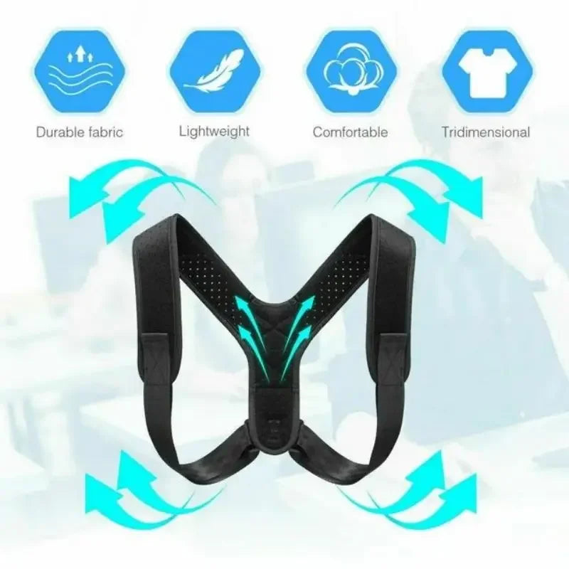 Back Posture Correction Belt Hunchback Prevention Correction of Sitting Posture Unisex Breathable Body Shaping