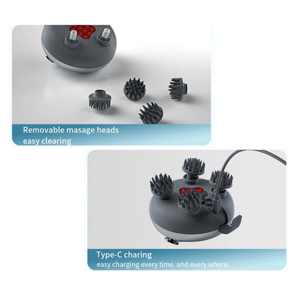 Electric Scalp Massager Rechargeable Head Massager Scalp Stress Relax Waterproof Handheld Hair Scalp Scratcher A Easy To Use