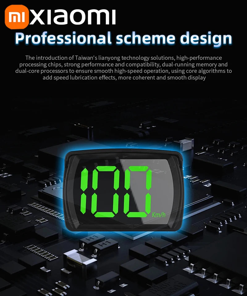 Xiaomi Car Speedometer HUD Head Up Display Digital Speed Meter Windshield Projector Vehicles Truck Auto Electronics Accessories