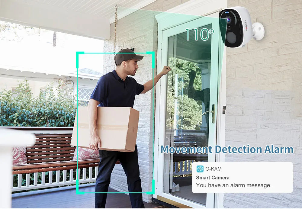 LS VISION 4MP Wireless Security Wifi Camera Outdoor Solar Battery Camera PIR Spotlight Security Solar Camera Security Protection