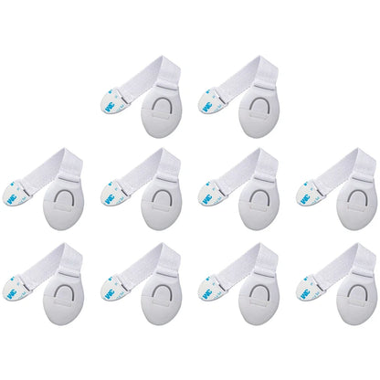 1/10pcs Child Safety Strap Locks No Drilling Cabinet Latches Adhesive Kids Proof for Cupboards Door Window Refrigerator
