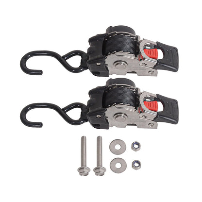 Single Hook / Double Hook Stainless Steel Auto Retractable Universal Easy To Carry Ratchet Tie Down Starp S-Hooks Trailer Towing