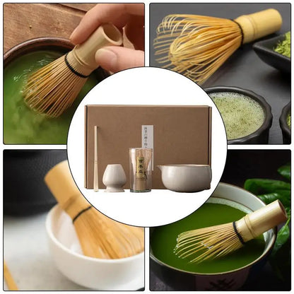 Matcha Whisk Holder 4 Piece Japanese Matcha Powder Kit Matcha Bowl Set Matcha Accessories For Beginners Home Enjoy Alone Or