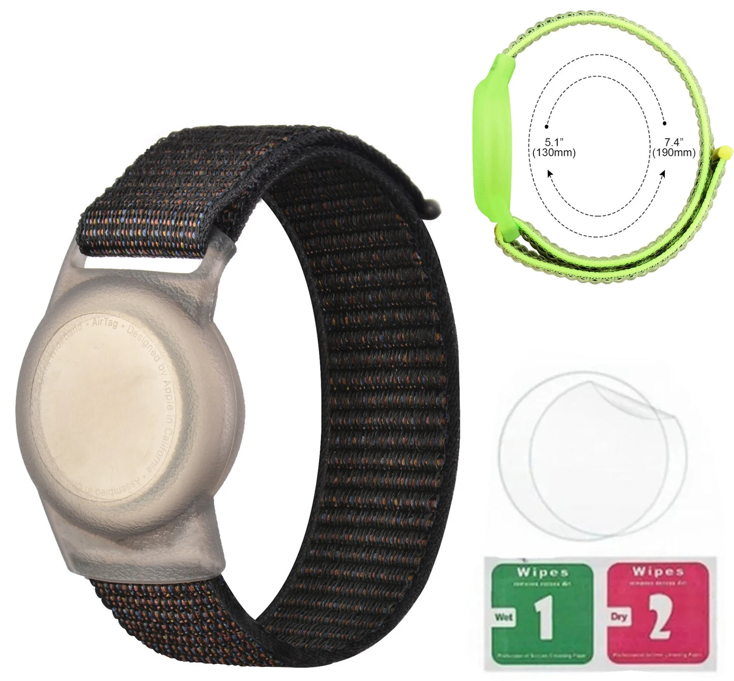 Silicone Steel Clip Compatible with Apple AirTag - Protective Silicone Clip for Tracker Protect Keychain Silicone Cover