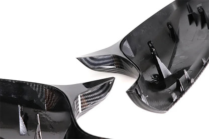 M Style Look Rearview Mirror Cover Cap Carbon Fiber Look Black for BMW  X3 F25 X1 E84 Pre-LCI 2010 2011 2012 2013 Case