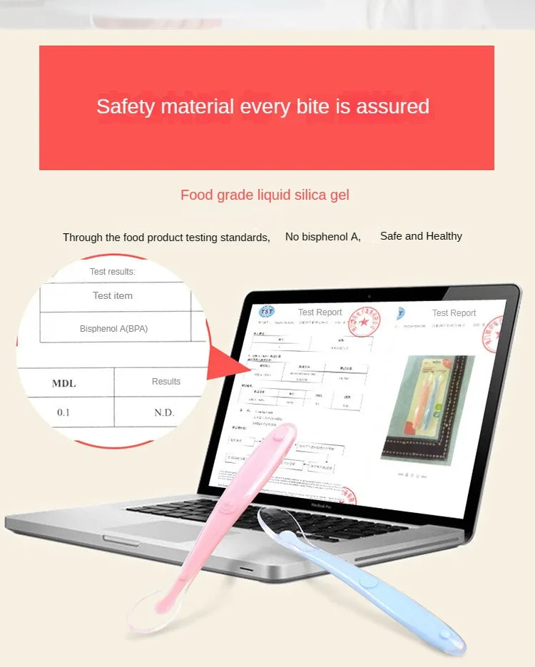 10 Pcs Baby Feeding Spoon Soft Silicone Spoons Training Spoon for Child kids Infants Temperature Sensing Feeding Feeder Flatware