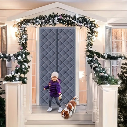 Winter Door Curtain Windproof Warm Partition Curtain Magnetic Door Curtain Punch-free Door Curtain Bedroom Block PU Curtain