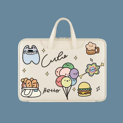Cute Laptop Bag 13.3 14 15 15.6 Inch Waterproof Shockproof Notebook Case For Macbook Air Pro 13.6 16 Dell Xiaomi Huawei Handbag