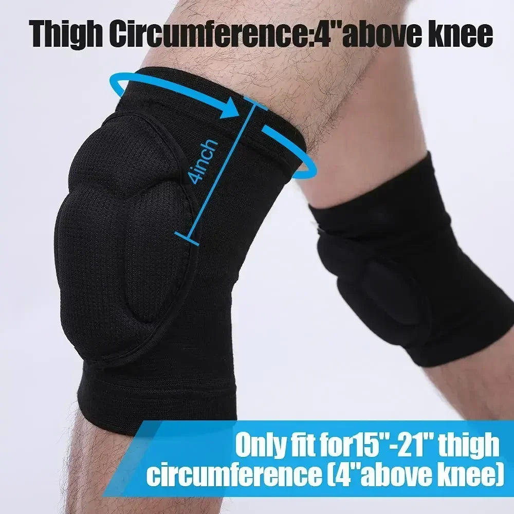 Volleyball Knee Pads for Men Women, Thick Sponge Collision Avoidance Warm, Anti-Slip Knee Sleeve, for Football, Yoga, Dance.
