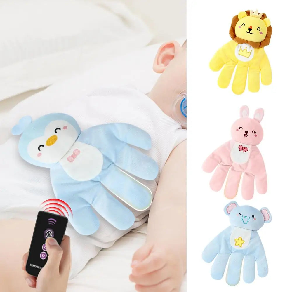 Baby Soothing Palm Cartoon Animal Remote Control Electric Sleeping Patting Palm Baby Soothing Cushion For Baby Sleep Aid Palm