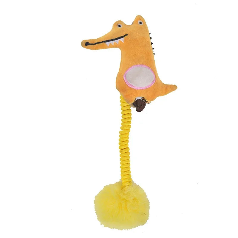 Interactive cat toy, fruit, spring, crocodile, Tiger, avocado, to relieve boredom toy