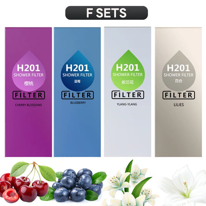 Vitamin C Shower Head Filter,Scented Bathing Shower Filter,Chlorine Removal Water Softener ,Natural Vitamin C Shower Filter