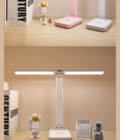 LED Desk Lamp 3 Levels Dimmable Touch Night Light USB Rechargeable Eye Protection Foldable Table Lamp For Bedroom Bedside Desk