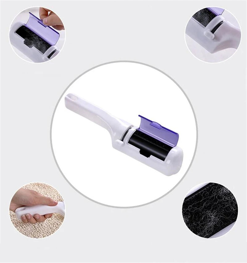 Clothing Dust Hair Removal Roller Cleaner Brush Suction Sweeper For Home Travel Portable Coat Cleaning Lint Sticking Roller