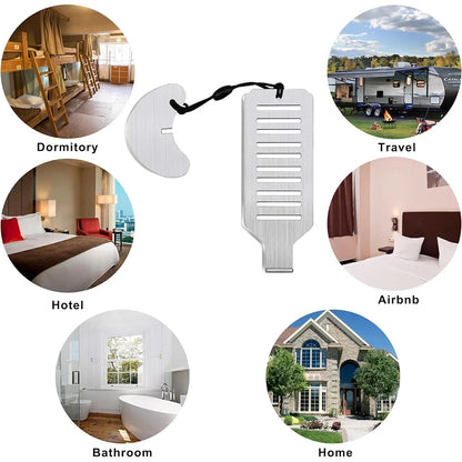 Portable Door Lock Travel Home Security Extra Lock for Additional Privacy and Safety in Room Hotel Apartment Dorm Door Stopper