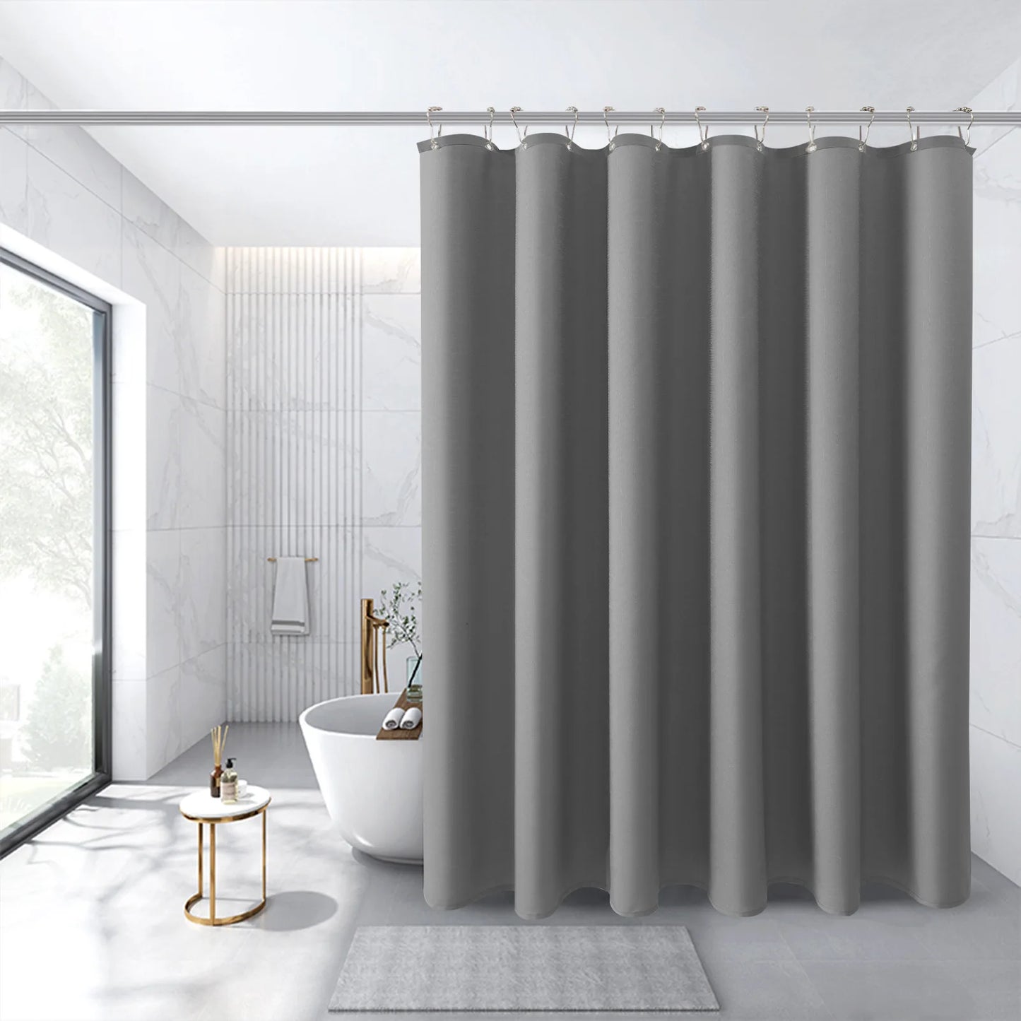 Shower Curtain Solid Color Bathroom Curtain Household Bathing Curtain Shower Curtain for Home Hotel