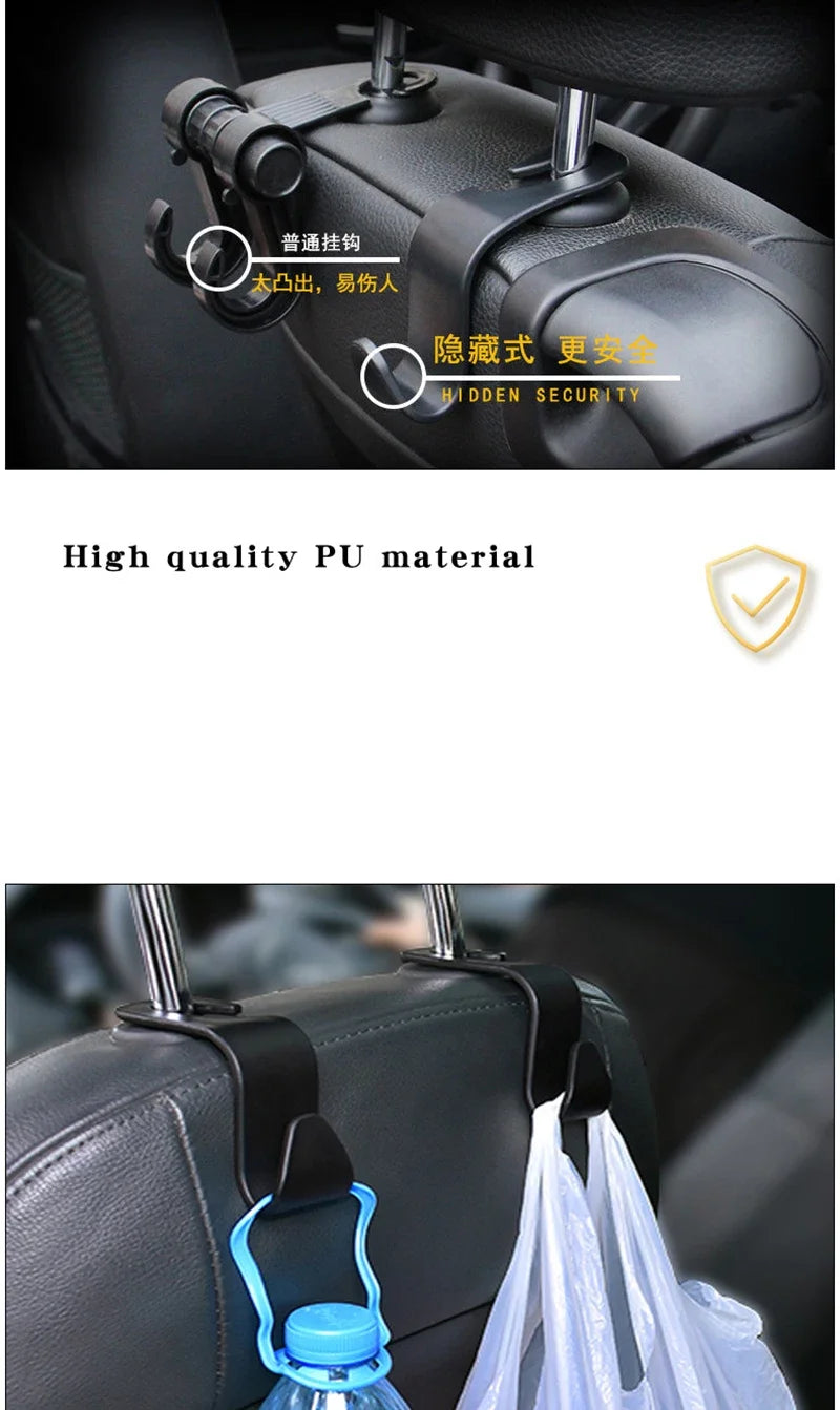 Car Seat Back Hook Universal Headrest Hook Car Accessories Interior Organizer Hanger Holder Storage For Car Bag Handbag Purse