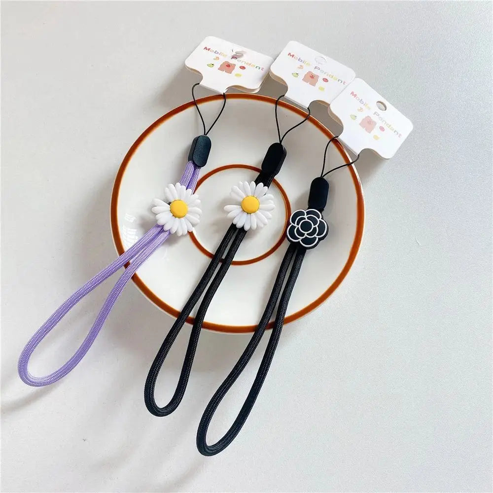 Strap Phone Charms Keys Short Rope Hanging Rope Flowers Phone Strap Phone Hanging Rope Mobile Phone Lanyard Wrist Hand Lanyard
