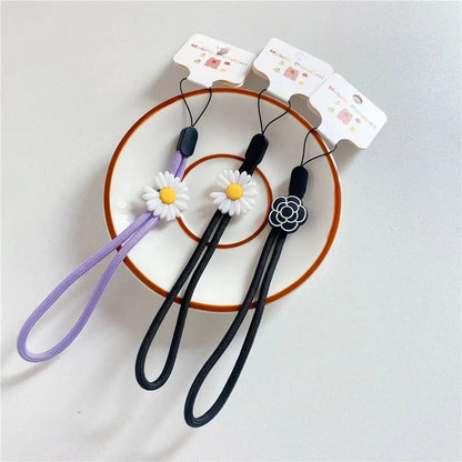 Strap Phone Charms Keys Short Rope Hanging Rope Flowers Phone Strap Phone Hanging Rope Mobile Phone Lanyard Wrist Hand Lanyard