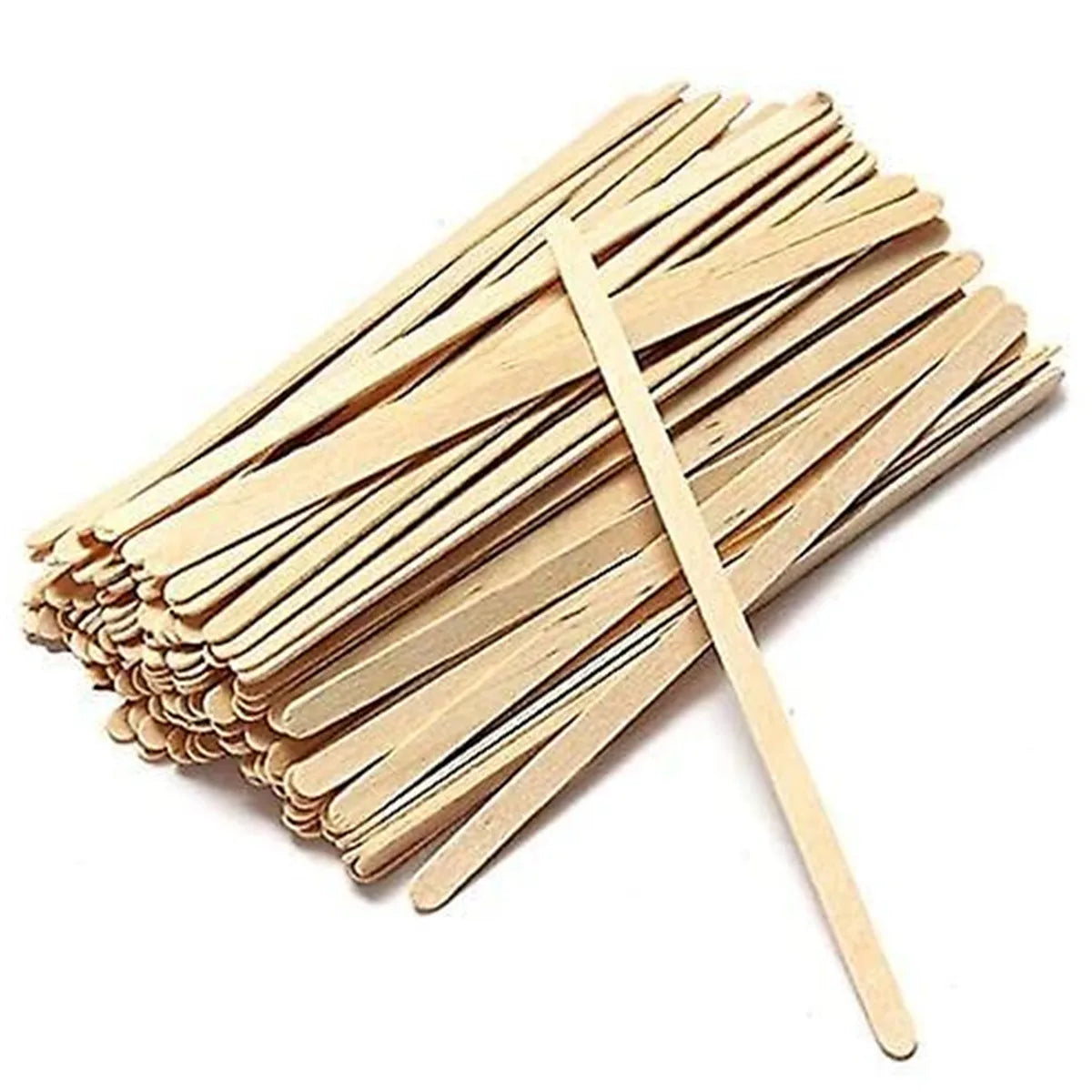 100PCS Coffee Stir Sticks Disposable Wooden Coffee Stirrers Hot Cold Drinking Stir Beverage Stir Sticks Ice Cream Lolly Popsicle