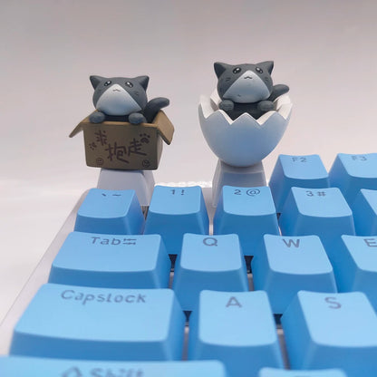 Customize Your Keyboard with Cute Cat Keycaps - PBT Axis Cherry MX Artisan Anime Pink Kawaii Accessories