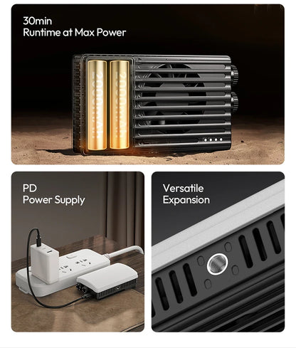 ULANZI PL25 25W LED Panel Light 2700K-6500K CRI 96+Type-C Fast Charging Studio Photography Light for Phone Camera Vlog Shooting