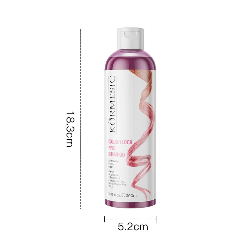Color-Protecting Shampoo,Pink Setting Shampoo,Color Locking Care Shampoo,Enhance Color Retention Shampoo Makeup Color Protection