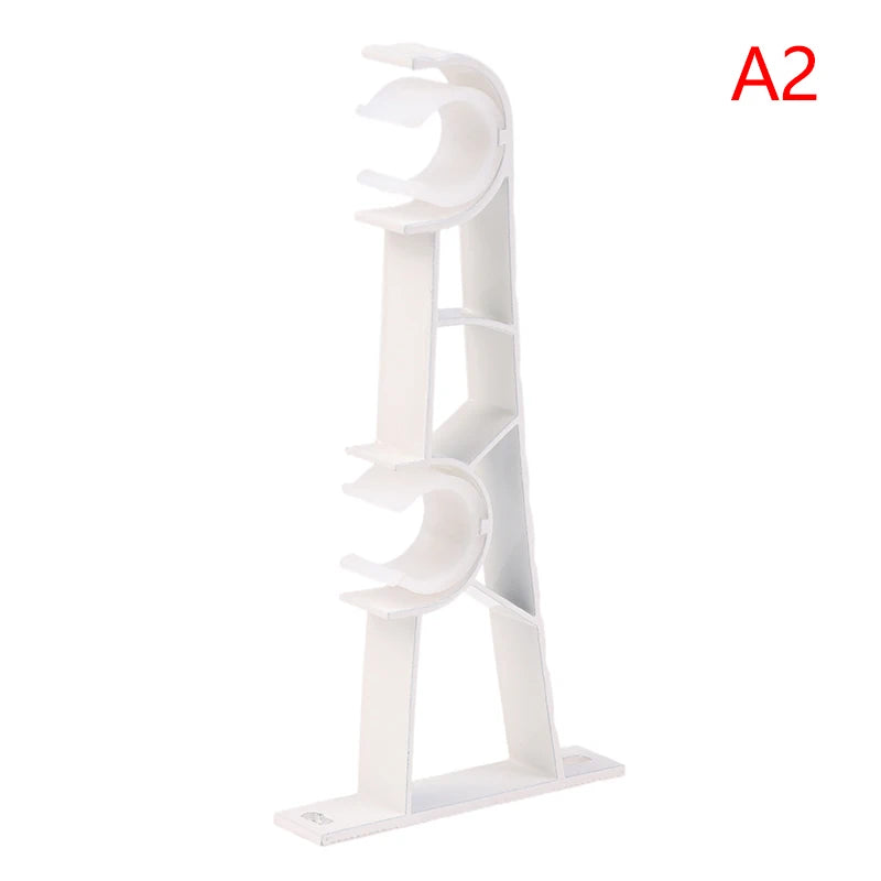 1Pc Double Curtain Rod Brackets Wall Curtain Rod Retainers Bracket Curtain Rod Hooks Aluminum Alloy Curtain Rod Window Hardware