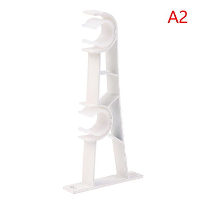 1Pc Double Curtain Rod Brackets Wall Curtain Rod Retainers Bracket Curtain Rod Hooks Aluminum Alloy Curtain Rod Window Hardware
