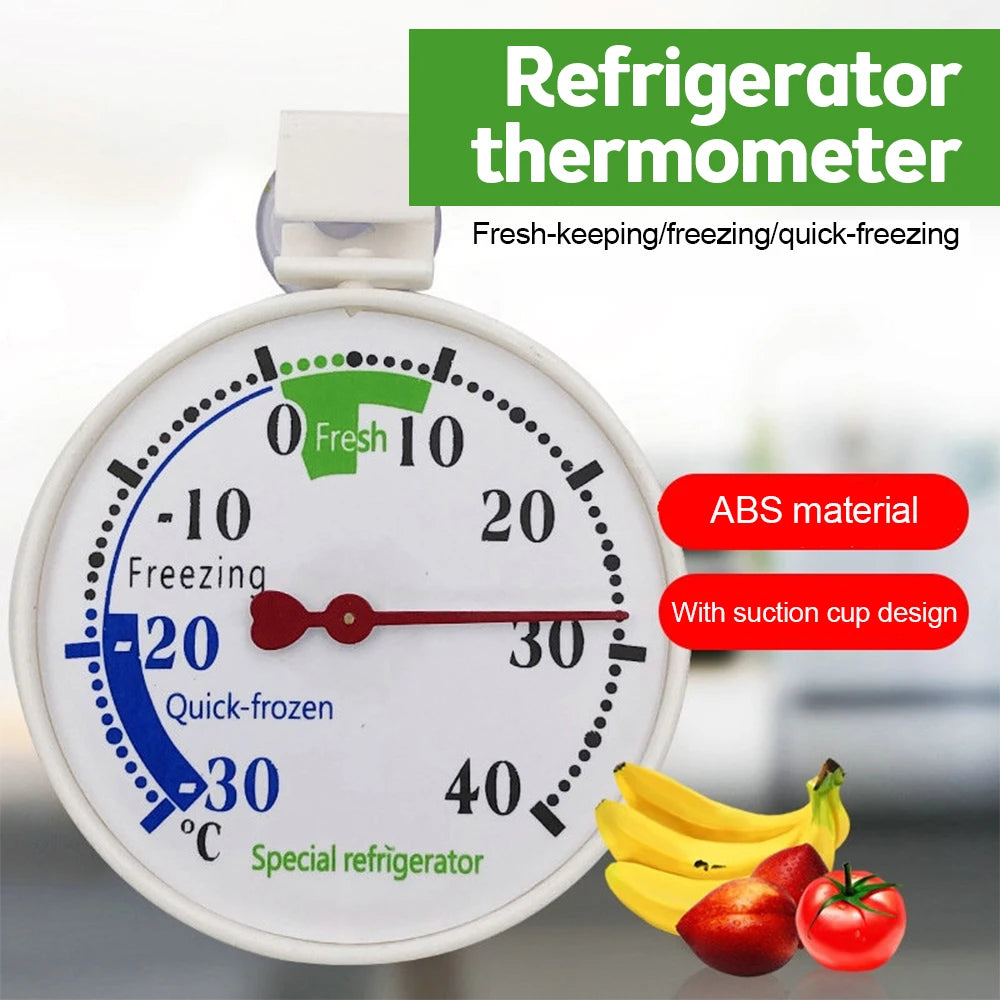 -30~40 ℃ Thin Fridge Refrigeration Temperature Gauge Measurement Tools Circular Thermometer Refrigerator Freezer Thermometer
