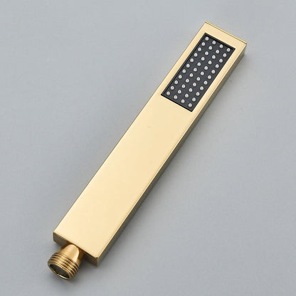 Uythner Handshower Head Brass Shower Head Square Handheld Head Replace Head Faucet Accessory Brass Material