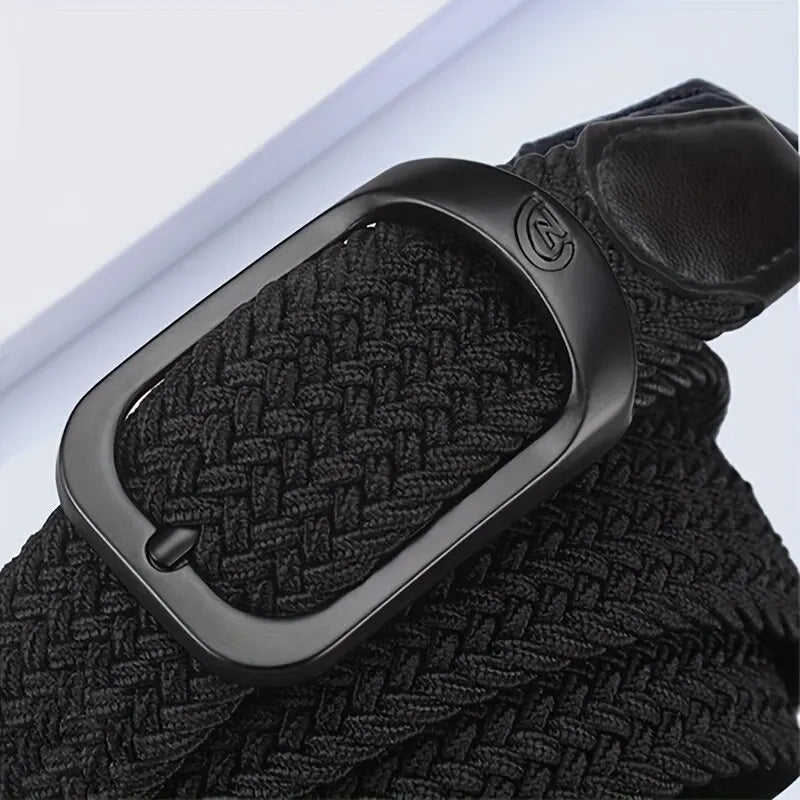 Men's Belt Casual Woven Elastic Belt Outdoor Sports Women's Belt No Need for Punching Climbing Work Belt For Men Women Fashion