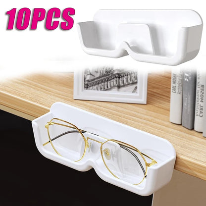 10PCS Eyeglasses Organizer Premium Sunglasses Display Case Wall Mounted No-Punch Sunglasses Organizer Home Organization