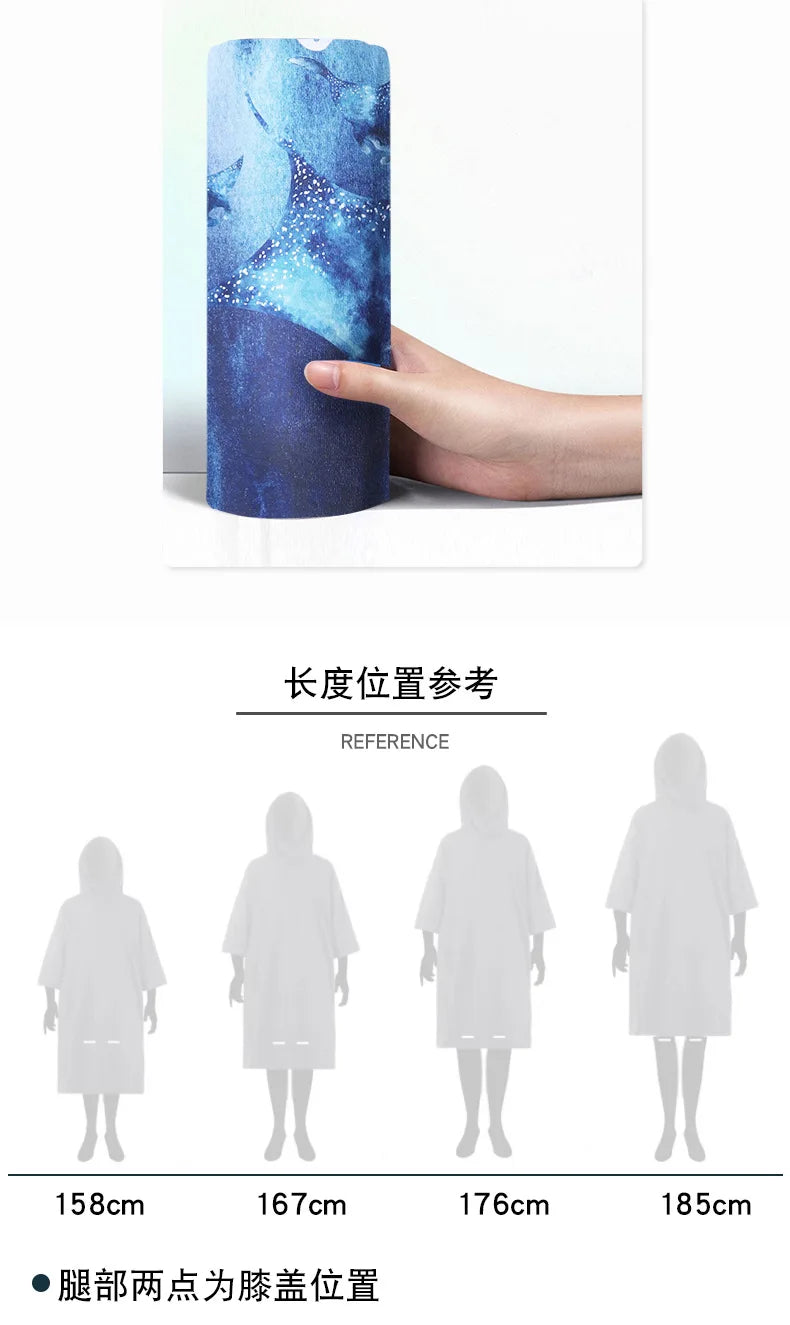 Beach Towel with Hood for Men and Women Hooded Towels Bath Robe for adult Quick Dry Lightweight Soft Microfiber Poncho Swim Robe