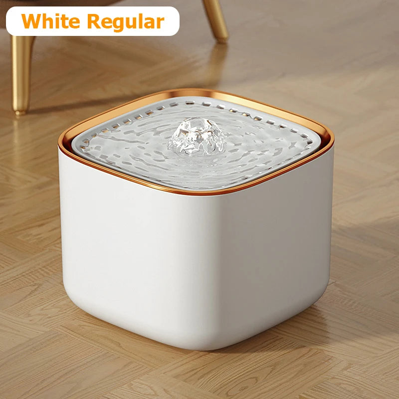 101oz/3L Pet Water Dispenser, Automatic Induction Circulating Filtering Cat Drinking Fountain, Prevent Slip Detachable Portable