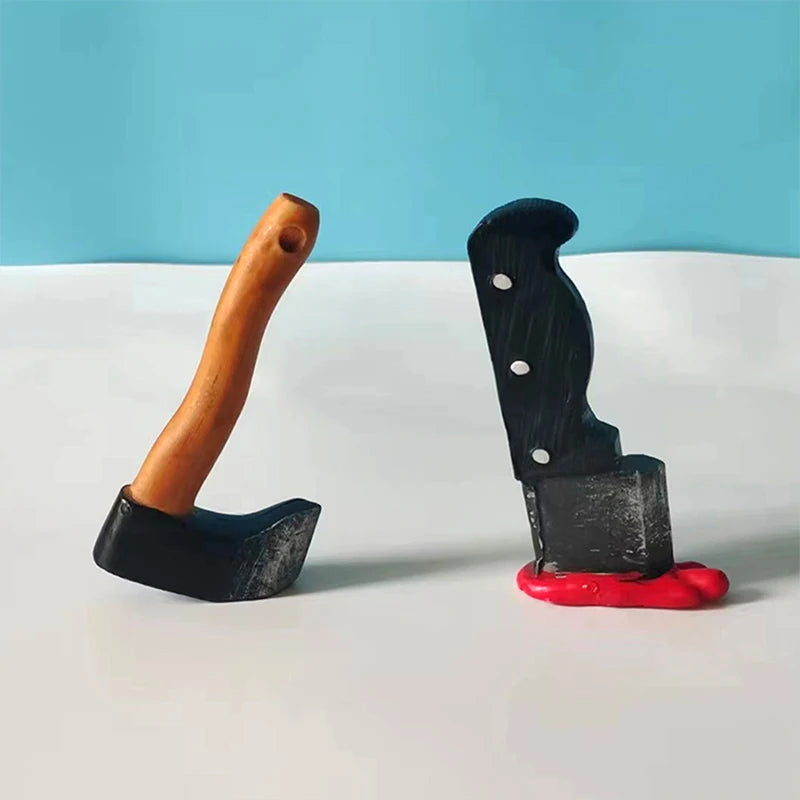 Funny Knife Magnetic Fridge Stickers 3D Fun Axe Fridge Magnet Novelty Home Decor Gifts Eye-Catching Fridge For Iron Surface