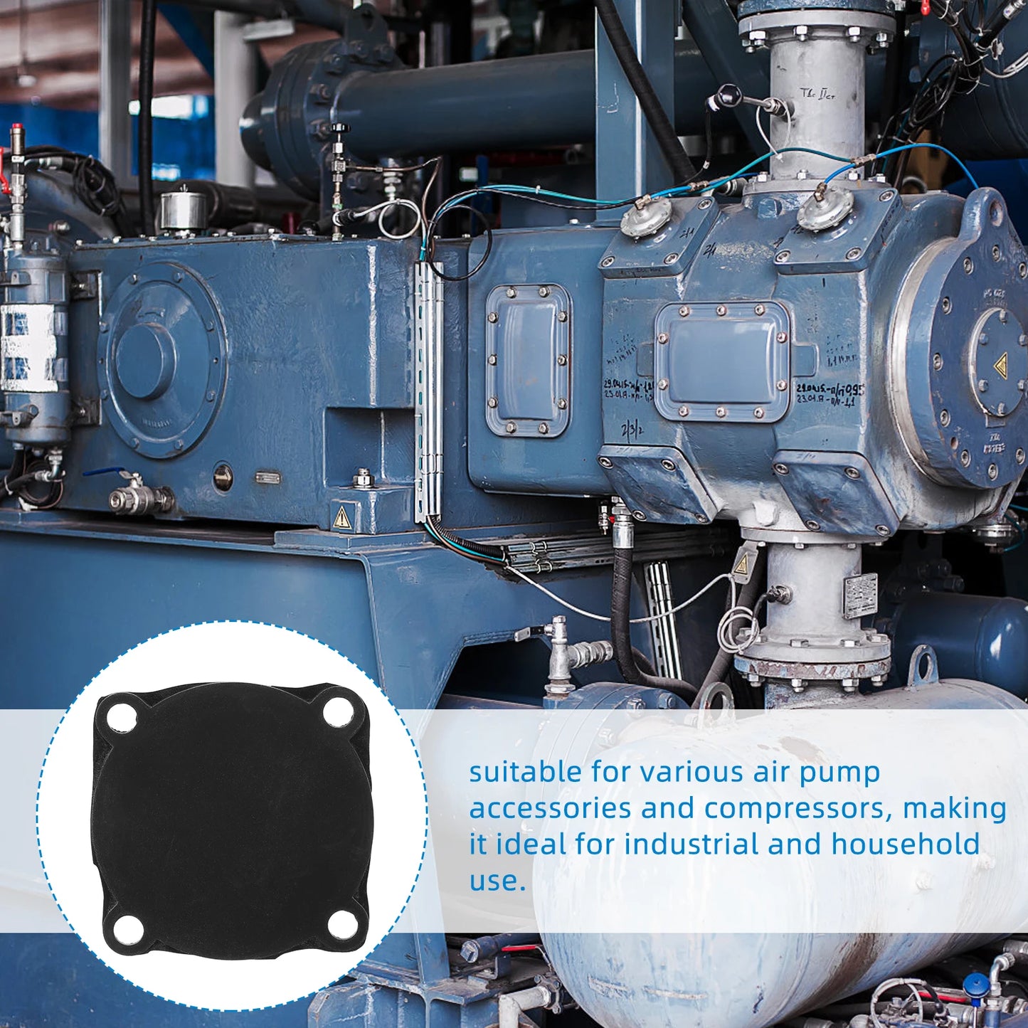 2PCS Air Compressor Switch Pads Durable Rubber Automatic Pressure Control Leak Prevention Gaskets Pump Kit