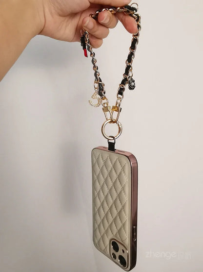 Mobile Phone Lanyard Pickup Carrying Chain Short Wrist Strap Style Phone Universal 5 Lipstick Strap Small Fragrant Wind Pendant