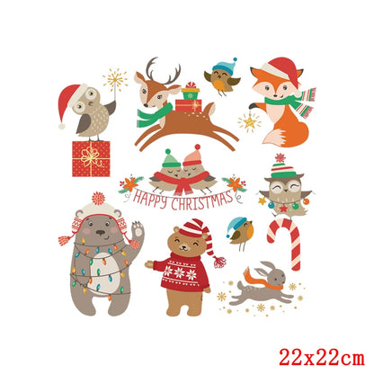 Rainbown Unicorn Heat Thermal Transfer For Clothes Cute Cartoon Iron-On Transfers Sticker On Babys Clothes DIY Aniaml Applique