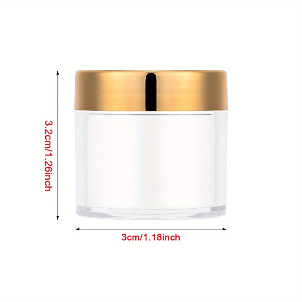 8-Pack Plastic Jars with Lids: Wide-Mouth, Refillable, Leakproof, Reusable, Round, Empty Jars for Travel, Cosmetics, Dry Food