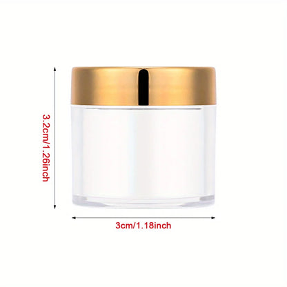 8-Pack Plastic Jars with Lids: Wide-Mouth, Refillable, Leakproof, Reusable, Round, Empty Jars for Travel, Cosmetics, Dry Food