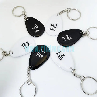 Google Review NFC Epoxy Tag NFC Key Tag Proximity 13.56MHz RFID  Keychain for Increase Google Reviews