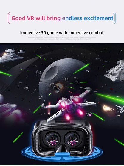 VR Glasses 3D Virtual Reality Headset Helmet For Phone Lenses Goggles Devices Viar Smart Smartphones Cell Game Viewer Mobile Set