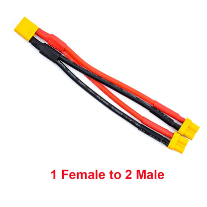 XT30 XT-30 Female / Male Parallel cable wire Y lead 18AWG 10CM Battery Charger Cable For Rc Drone Car Battery