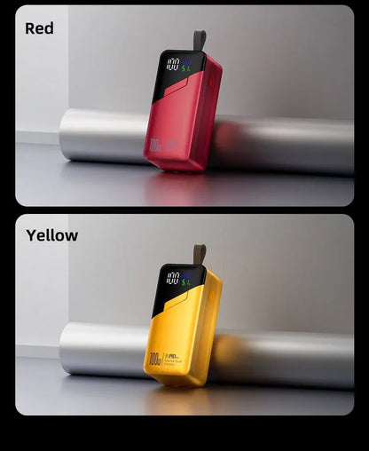 PD100W GaN Power Bank 20000mah/30000mah Build in Line High Definition LED Screen UFCS Phone Laptop Phone Portable Fast Charging