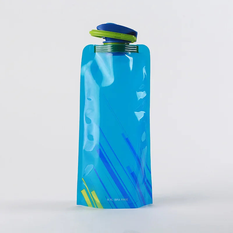 Portable Ultralight Foldable Water Bag 700ml Water Bottle Pouch Outdoor Sport Supplies Hiking Running Soft Flask Water Bottle