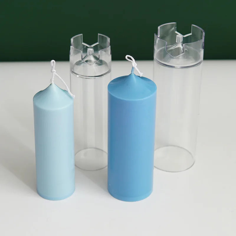 Spire Cylindrical Plastic Candle Mold DIY Geometric Conjoined Church Top Candles Making Supplies DIY Retro Church Wedding Decor